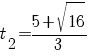 t_2={5+{sqrt{16}}}/3